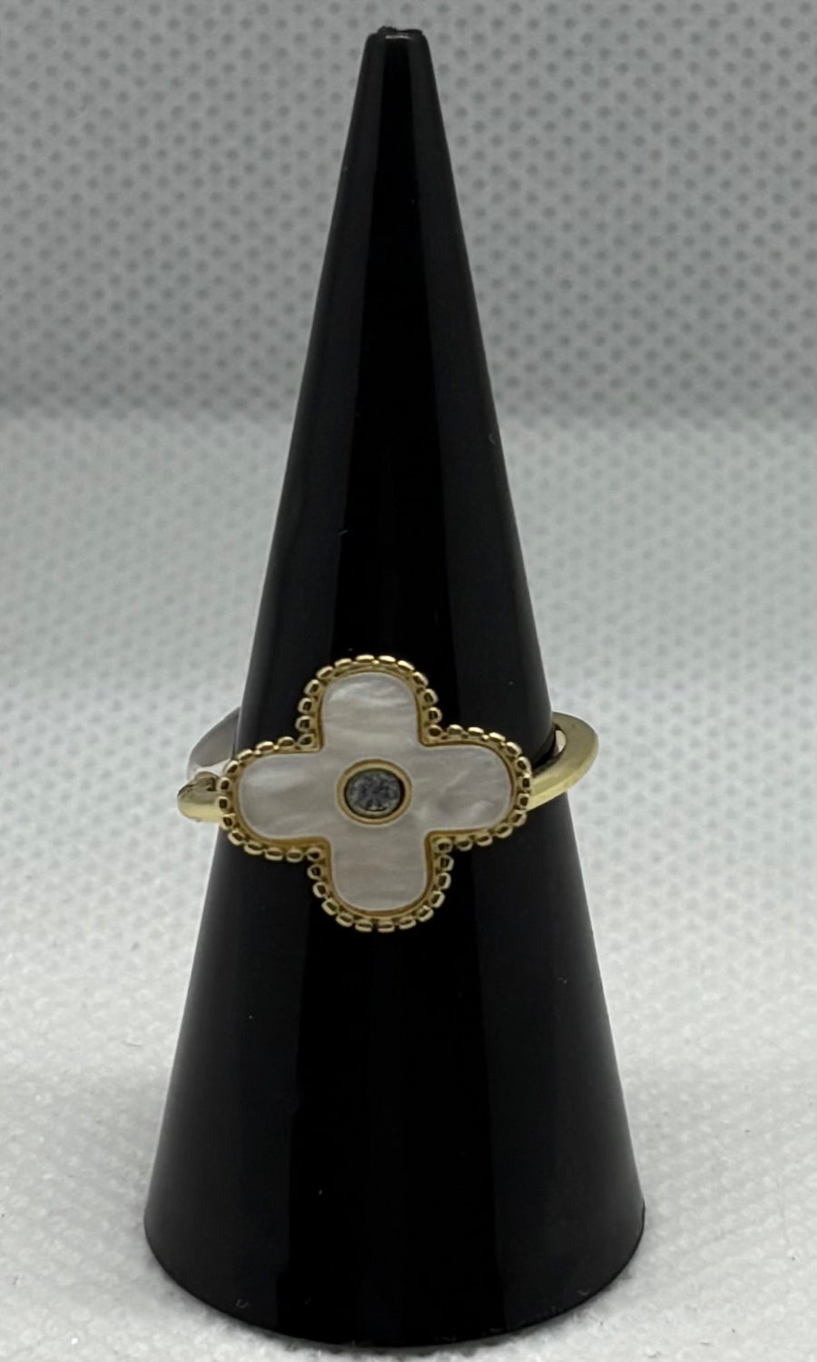 Anillo Trébol Blanco