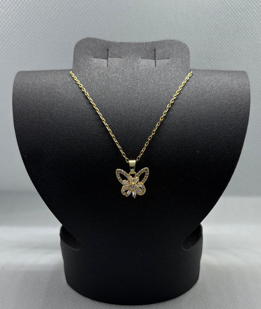 Gargantilla Mariposa con Flor