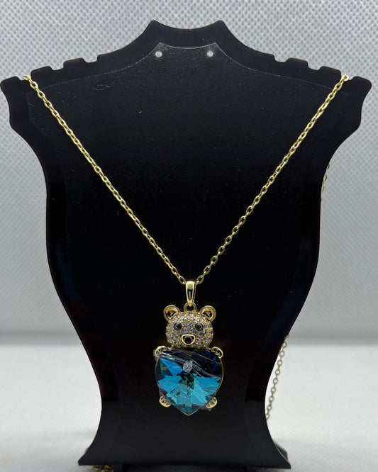 Gargantilla Oso azul